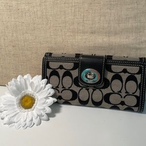 Vintage black and gray coach wallet